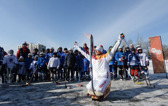 Sochi 2014 Olympic torch relay. Astrakhan