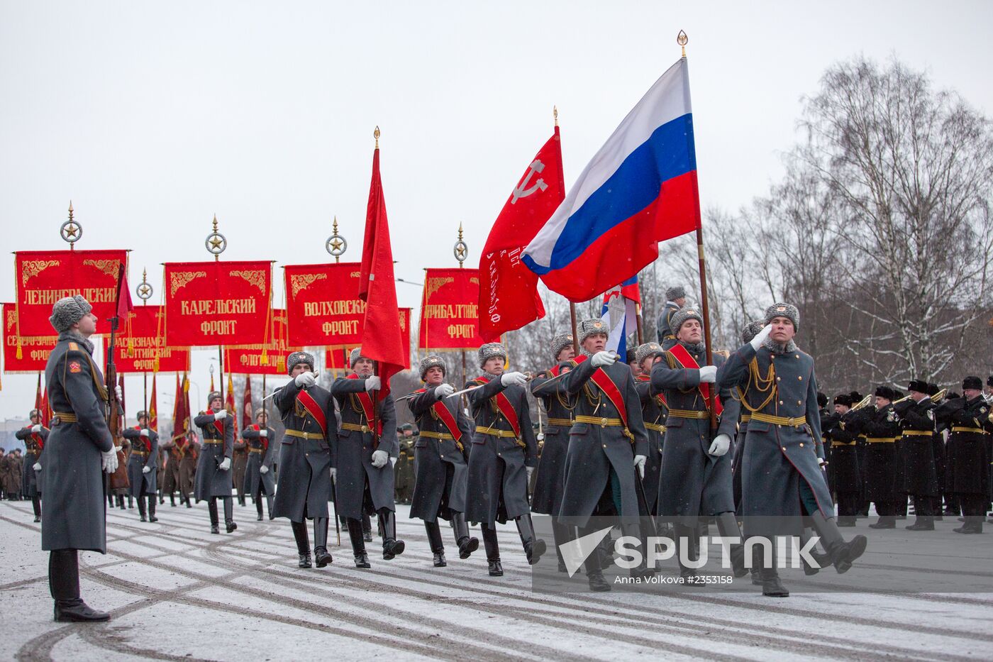Parade on the 70th anniversary of lifting Leningrad siege