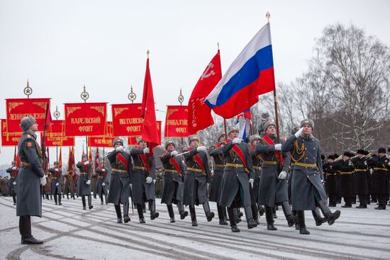 Parade on the 70th anniversary of lifting Leningrad siege