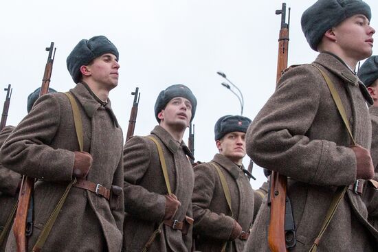 Parade on the 70th anniversary of lifting Leningrad siege