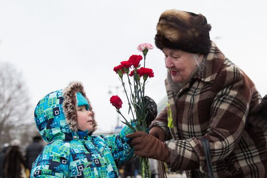 Parade on the 70th anniversary of lifting Leningrad siege