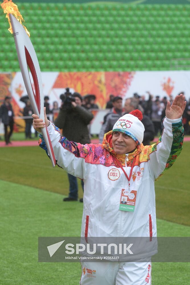 Olympic torch relay. Makhachkala