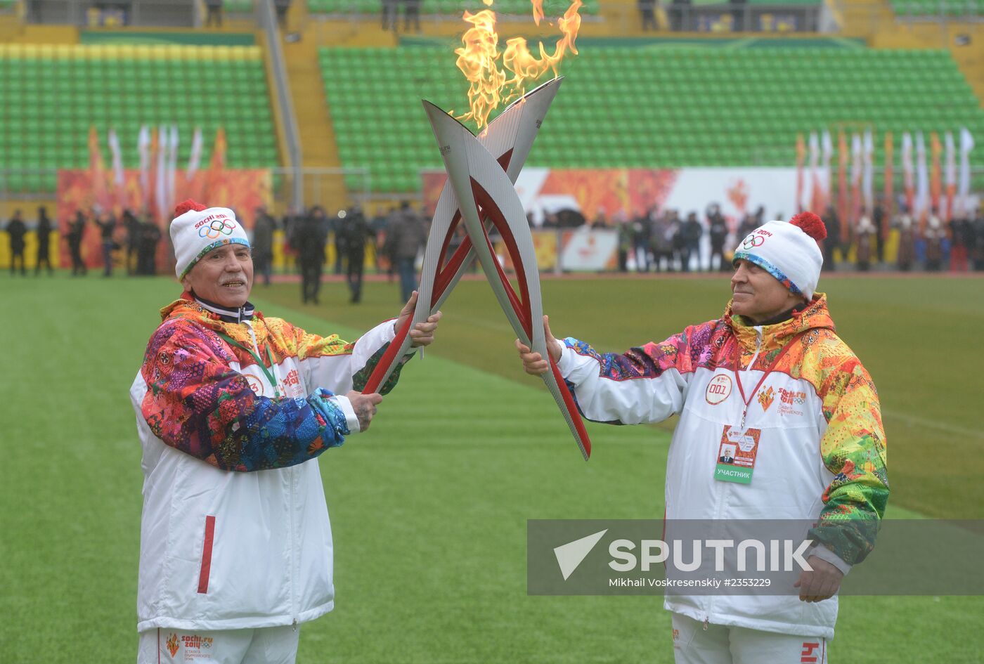 Olympic torch relay. Makhachkala