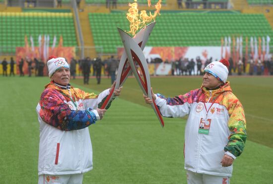 Olympic torch relay. Makhachkala