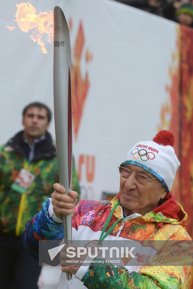 Olympic torch relay. Makhachkala