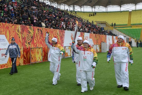 Olympic torch relay. Makhachkala