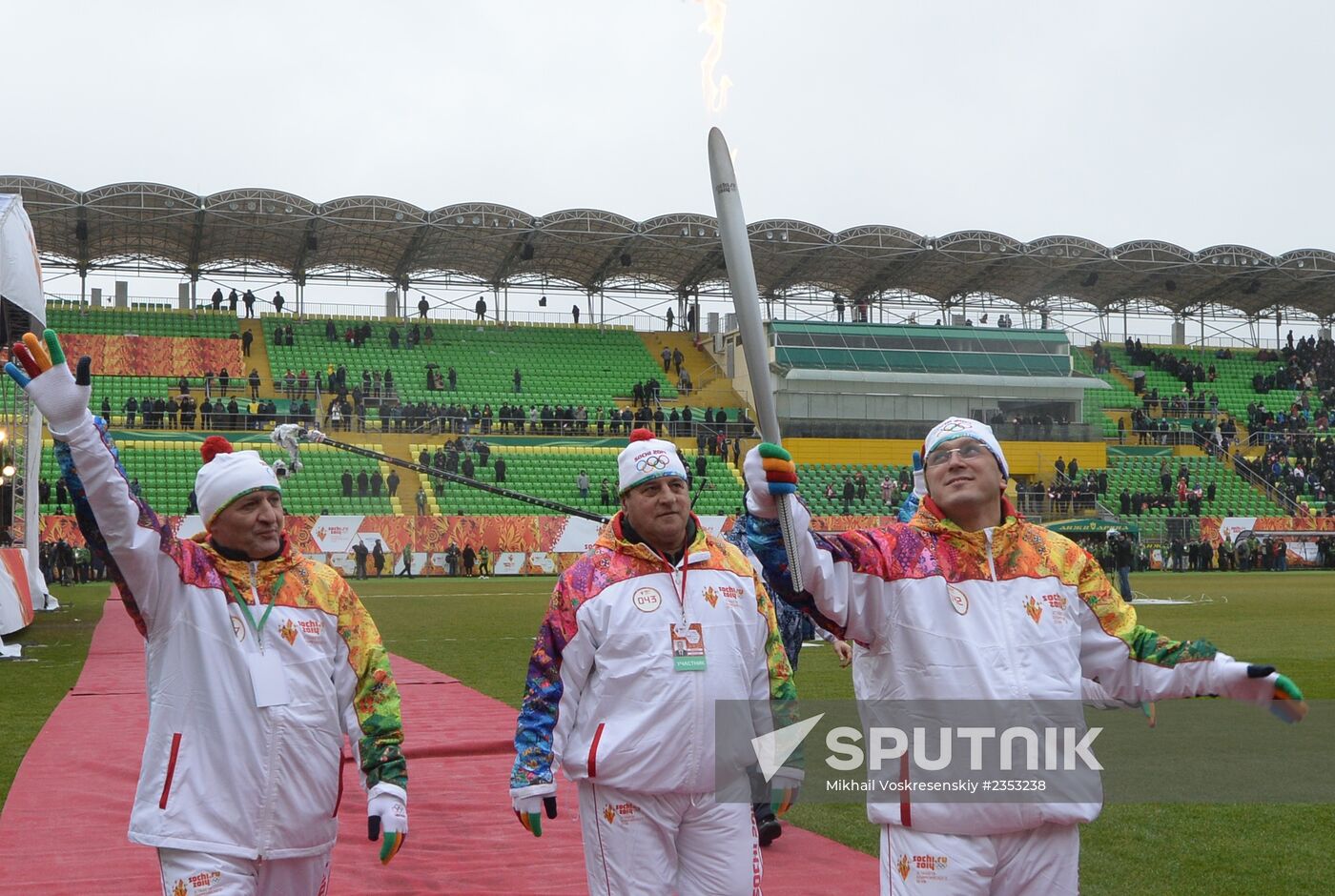 Olympic torch relay. Makhachkala