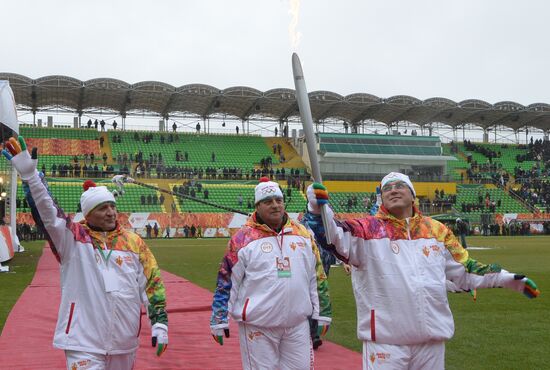Olympic torch relay. Makhachkala