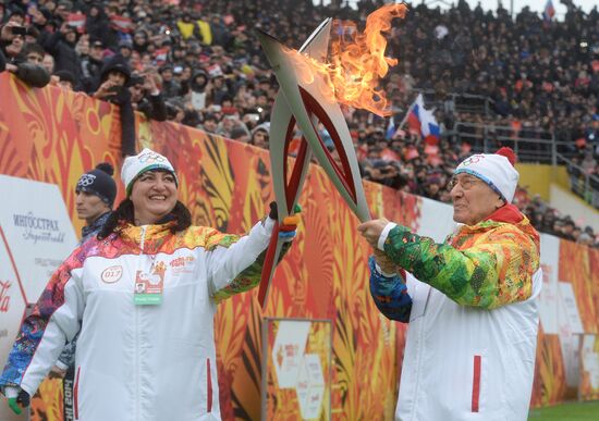 Olympic torch relay. Makhachkala