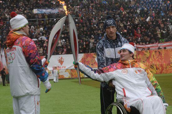 Olympic torch relay. Kaspiisk