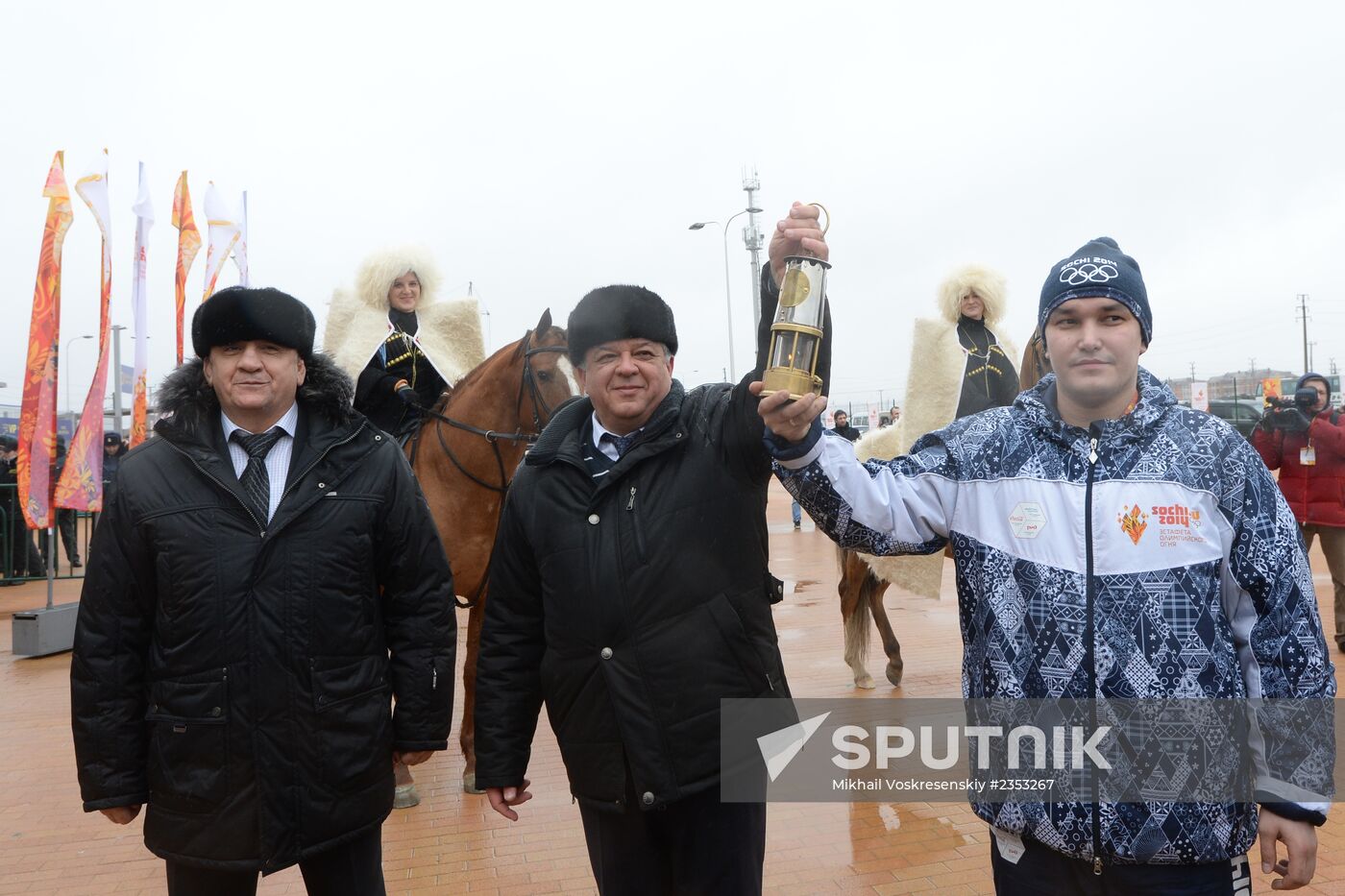 Olympic torch relay. Kaspiysk