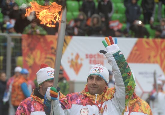 Olympic torch relay. Kaspiysk