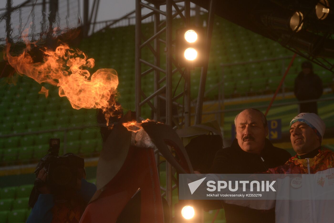 Olympic torch relay. Kaspiysk