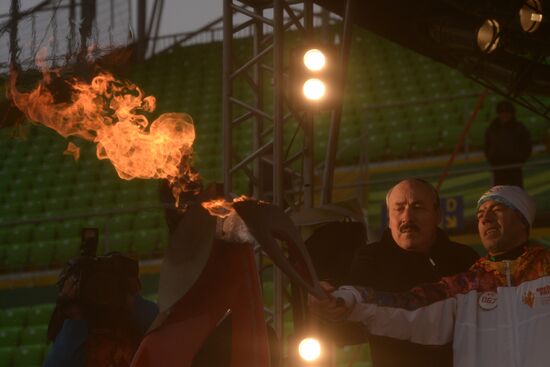 Olympic torch relay. Kaspiysk