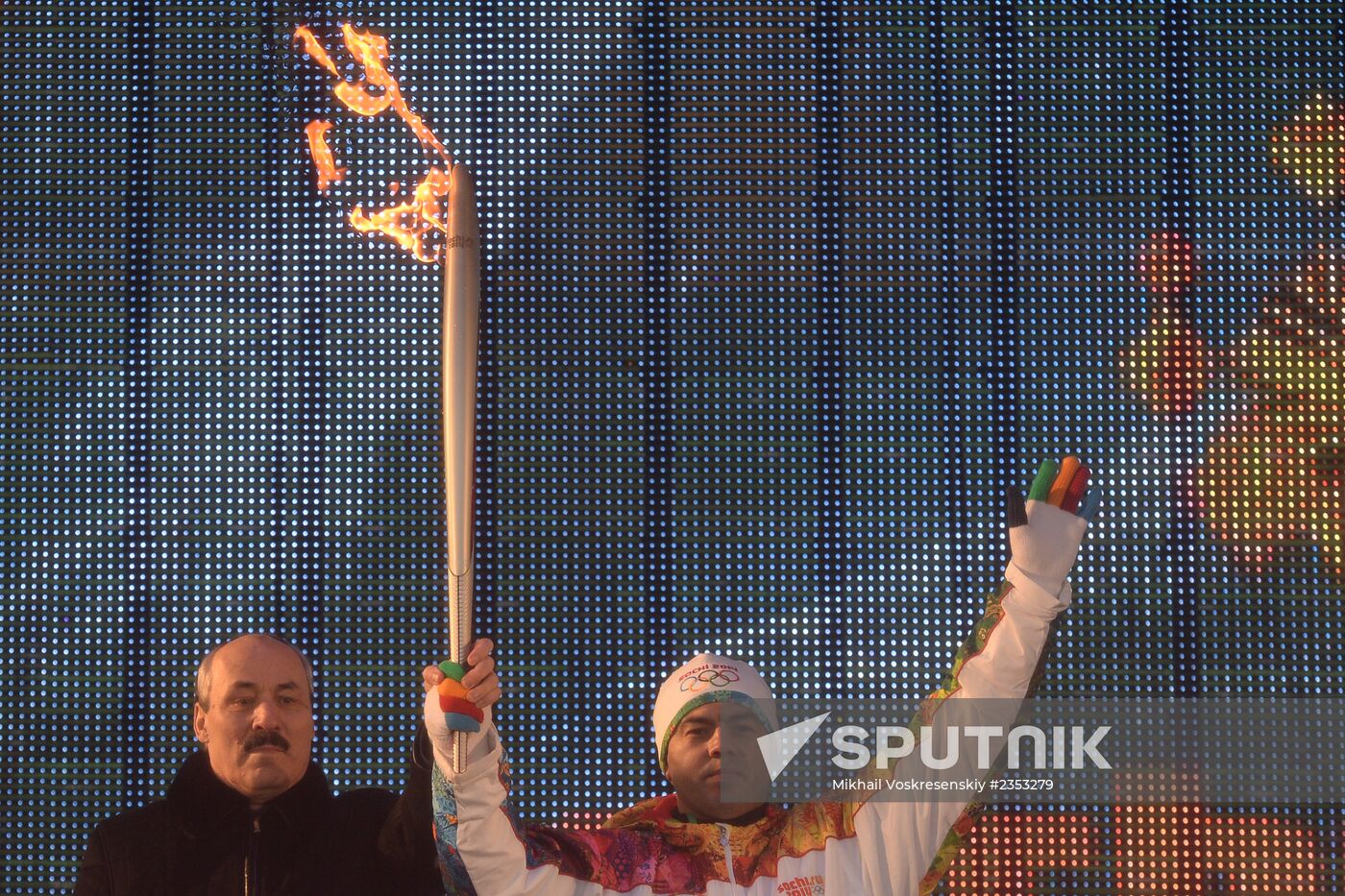 Olympic torch relay. Kaspiysk
