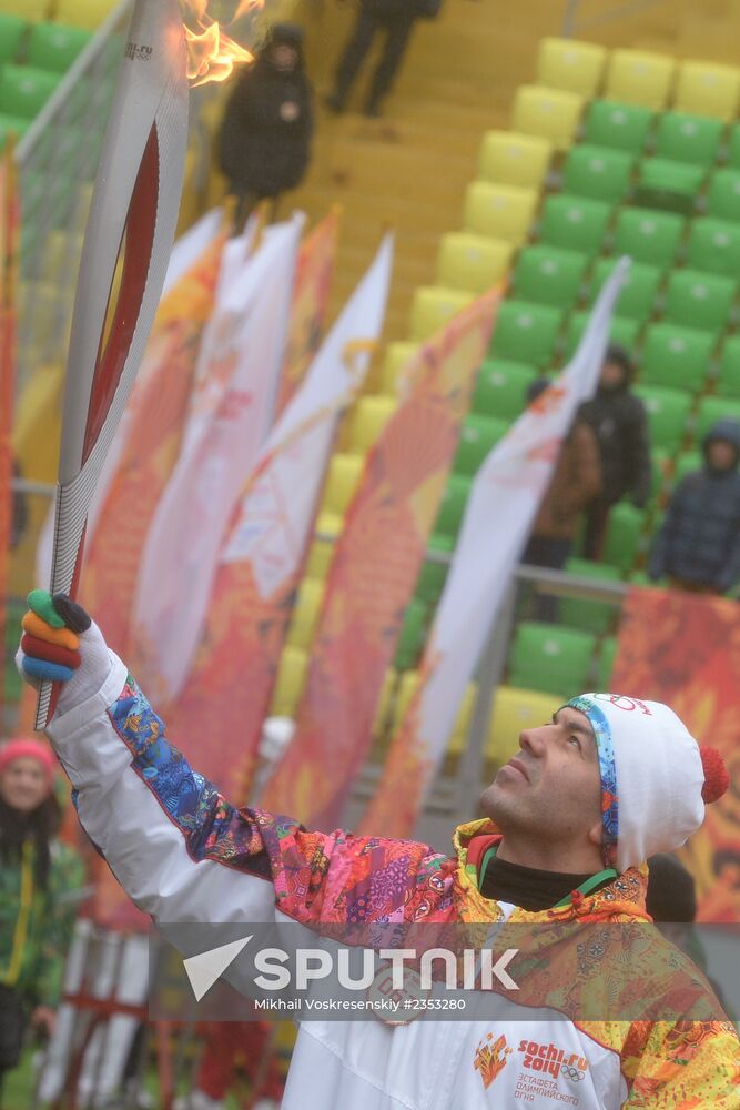 Olympic torch relay. Kaspiysk