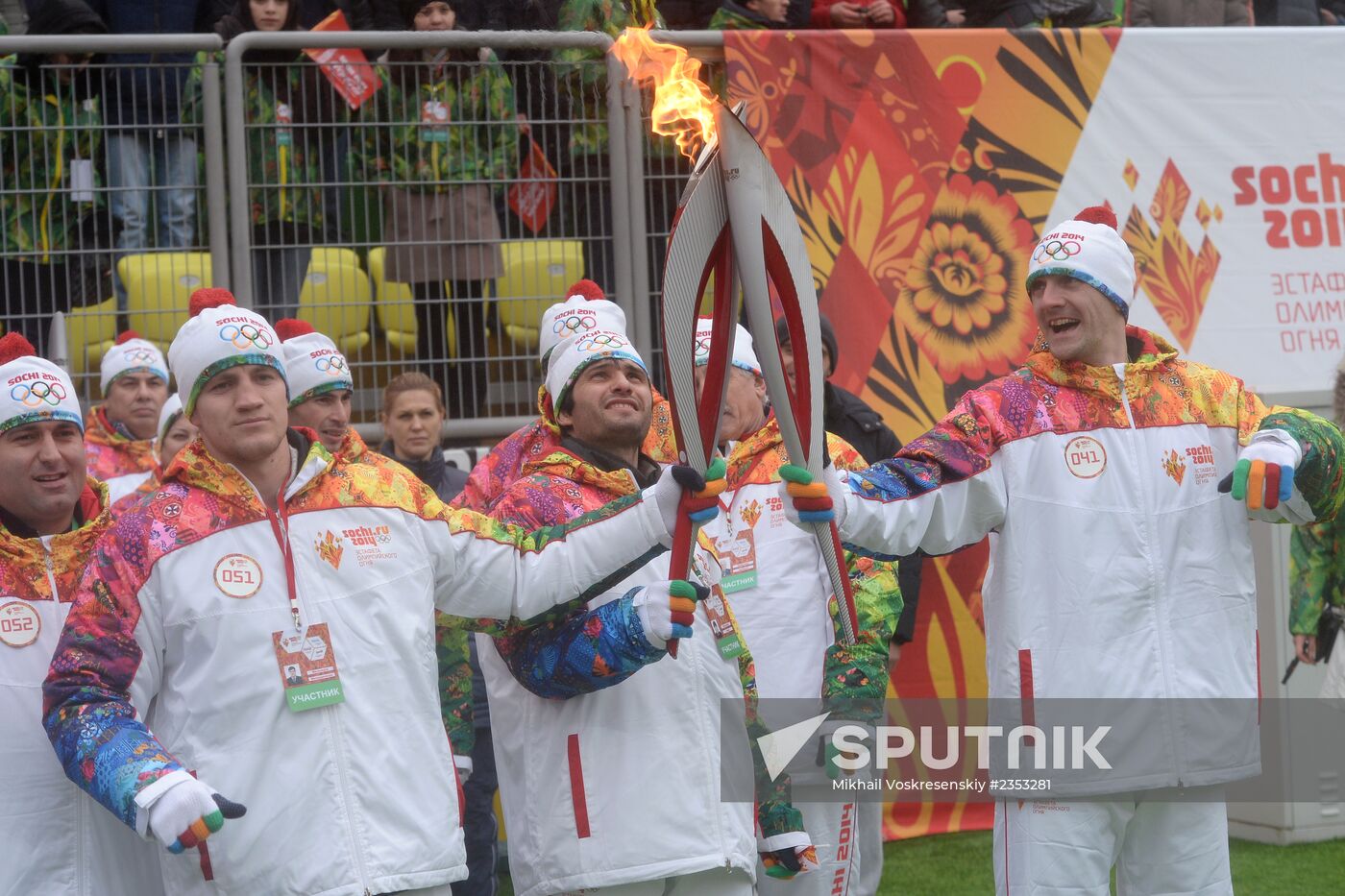 Olympic torch relay. Kaspiysk