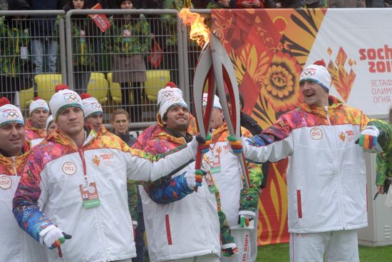 Olympic torch relay. Kaspiysk