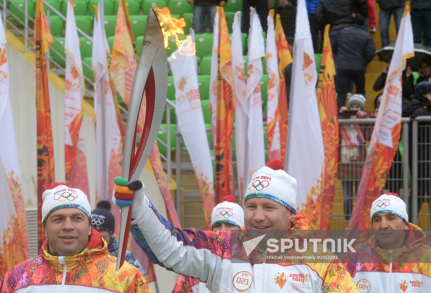 Olympic torch relay. Kaspiysk