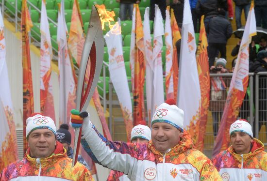 Olympic torch relay. Kaspiysk