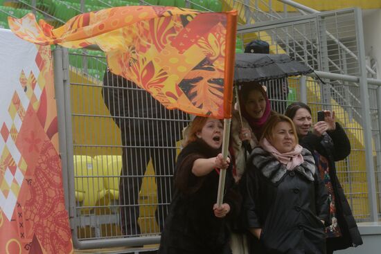 Olympic torch relay. Kaspiysk