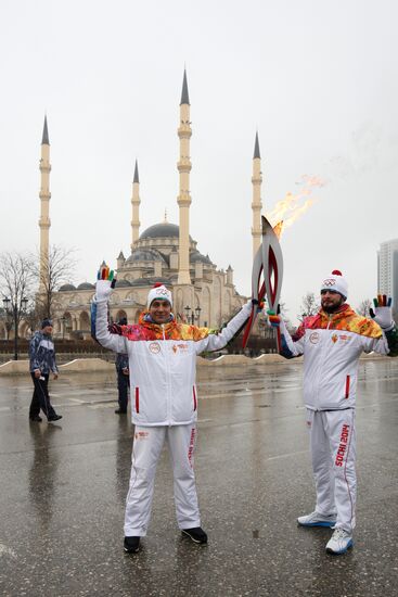 Olympic Torch Relay. Grozny
