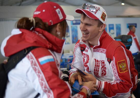 Athletes arrive in Olympic Village to participate in 2014 Games