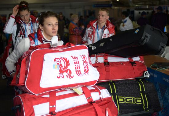 Athletes arrive in Olympic Village to participate in 2014 Games