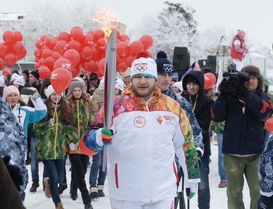 Olympic torch relay. Nalchik