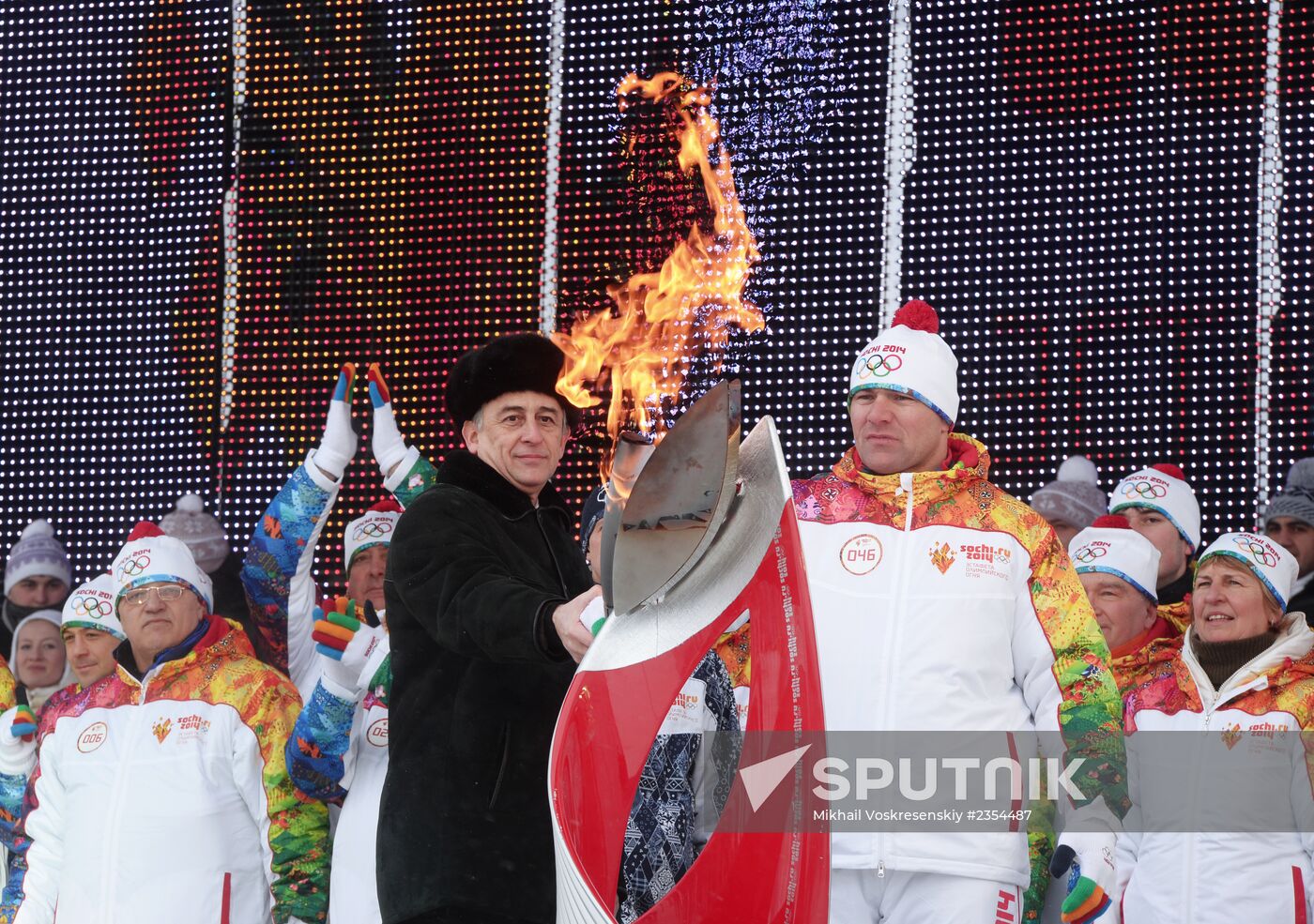 Olympic torch relay. Nalchik