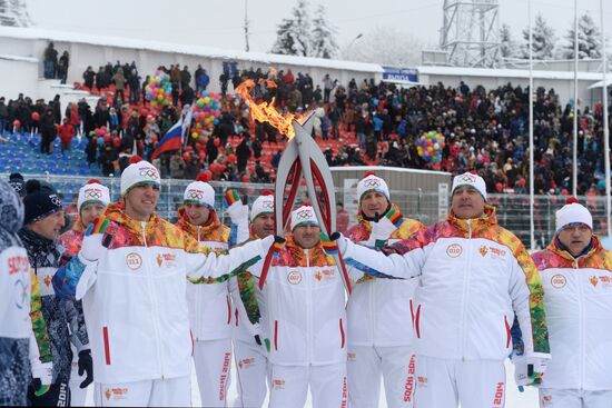 Olympic torch relay. Nalchik
