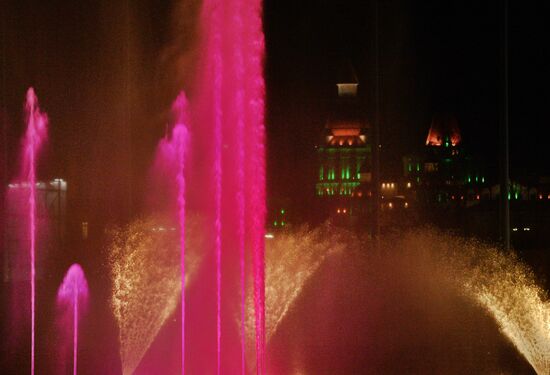 Olympic cauldron and fountains tested in Olympic Park