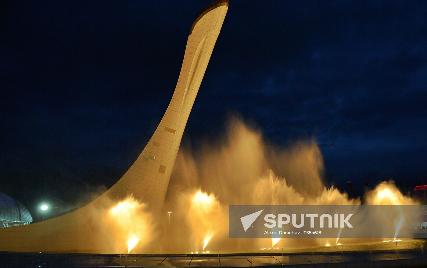 Olympic cauldron and fountains tested in Olympic Park