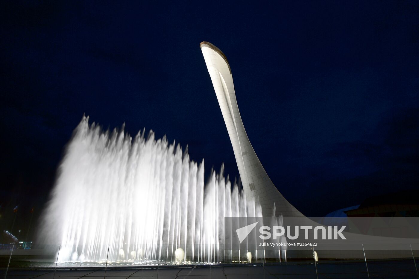 Olympic cauldron and fountains tested in Olympic Park