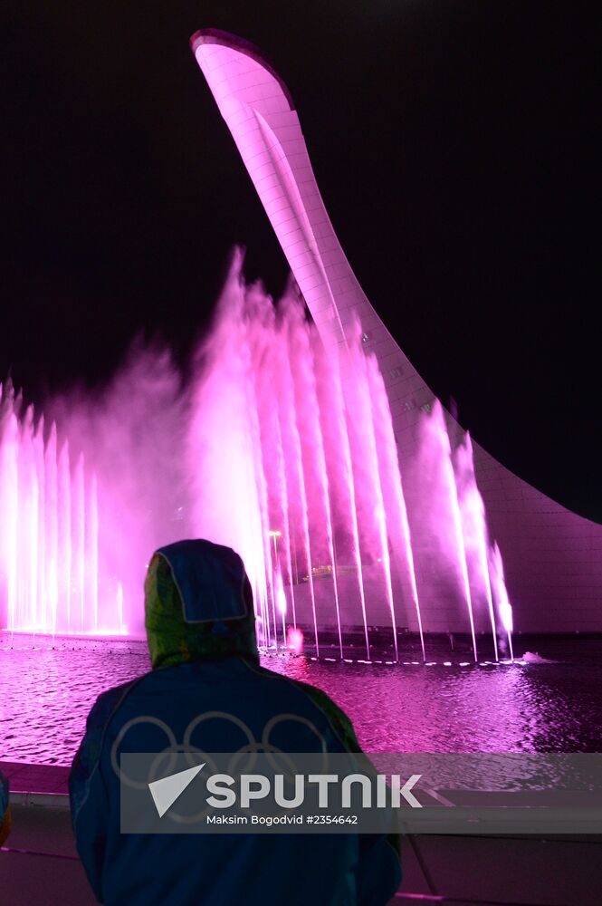 Olympic cauldron and fountains tested in Olympic Park