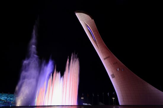 Olympic cauldron and fountains tested in Olympic Park