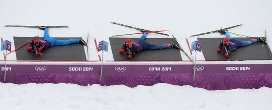 2014 Olympics. Biathlon. Training sessions