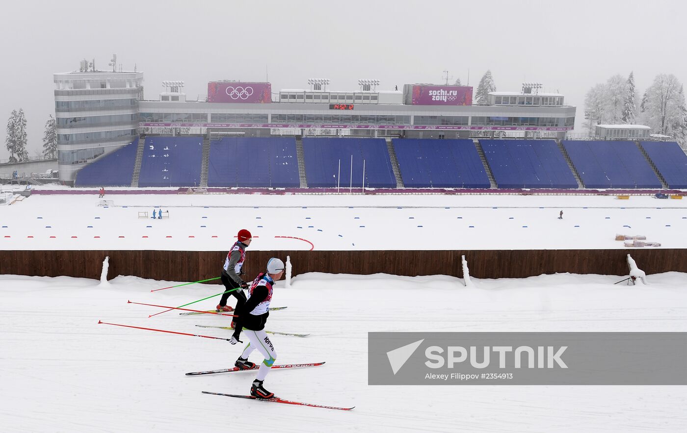 2014 Winter Olympics. Biathlon. Training