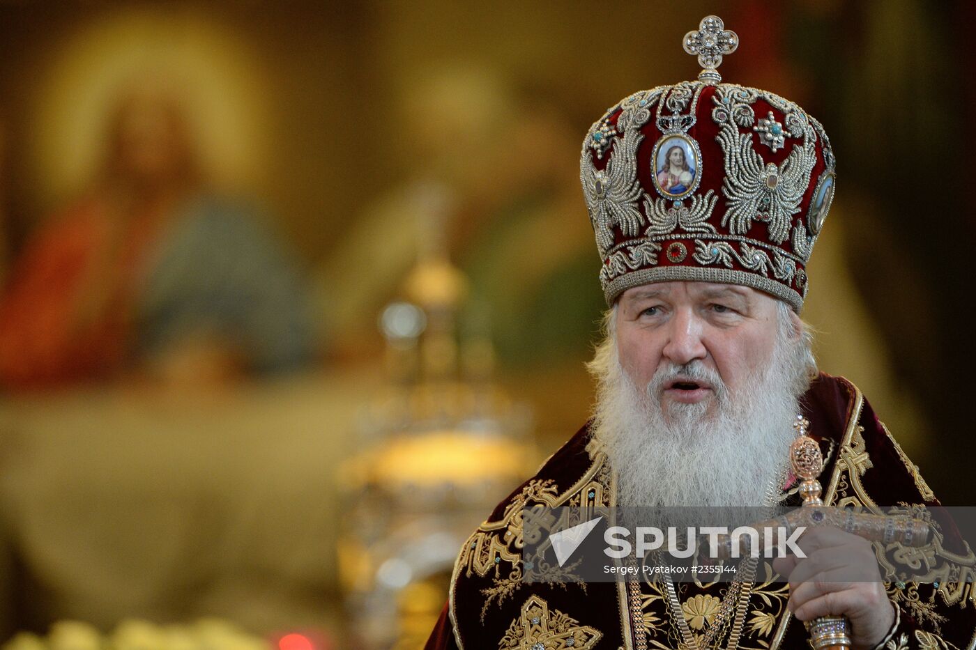 Patriarchal service in Christ the Savior Cathedral on 5th anniversary of enthronement