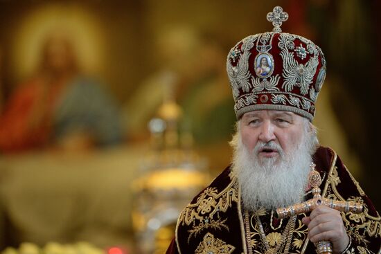 Patriarchal service in Christ the Savior Cathedral on 5th anniversary of enthronement