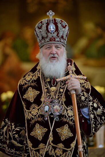 Patriarchal service in Christ the Savior Cathedral on 5th anniversary of enthronement