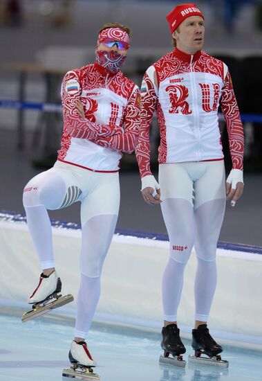 2014 Winter Olympics. Speed skating. Training sessions
