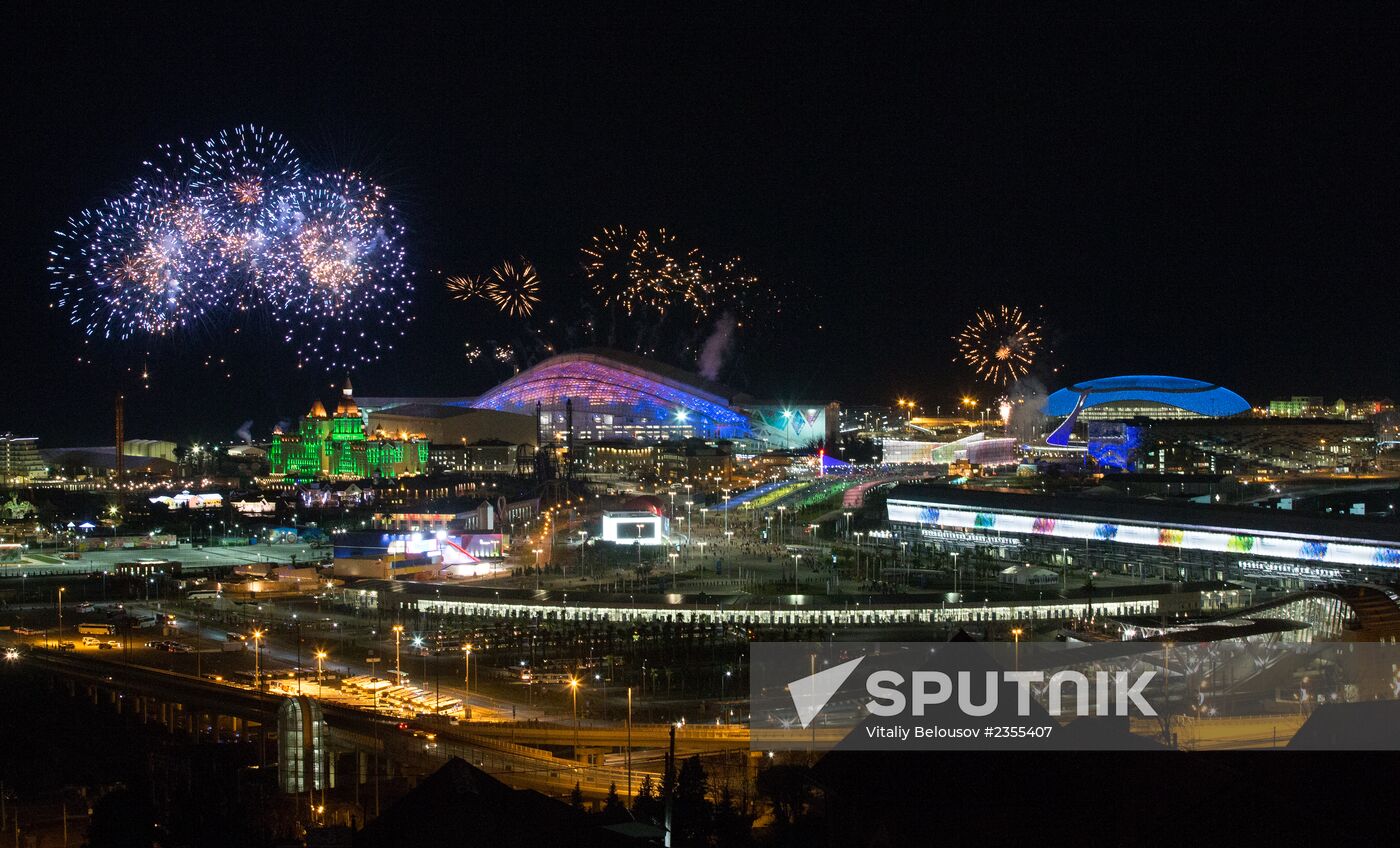 Rehearsal of opening of 22 Winter Olympic Games at Sochi Olympic Park