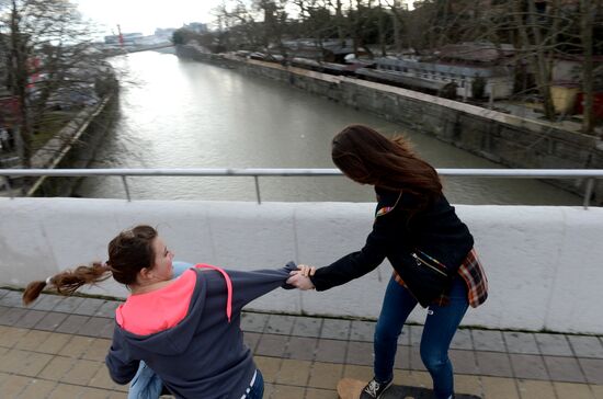 Walk along Sochi embankment