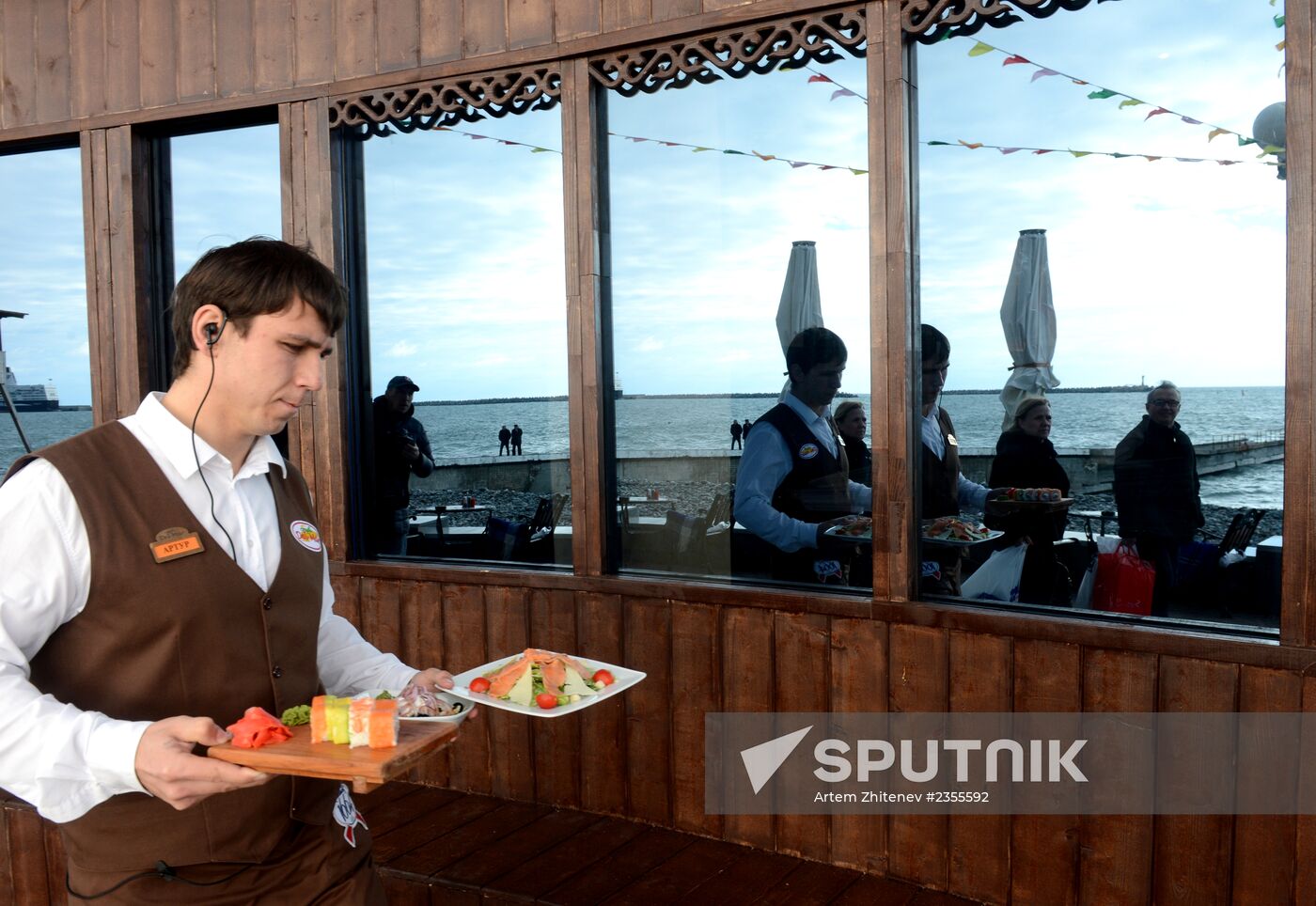 Walk along Sochi embankment