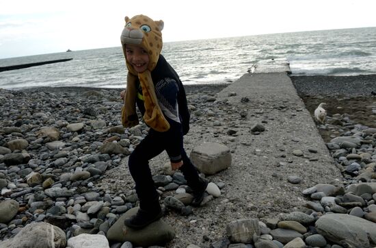 Walk along Sochi embankment