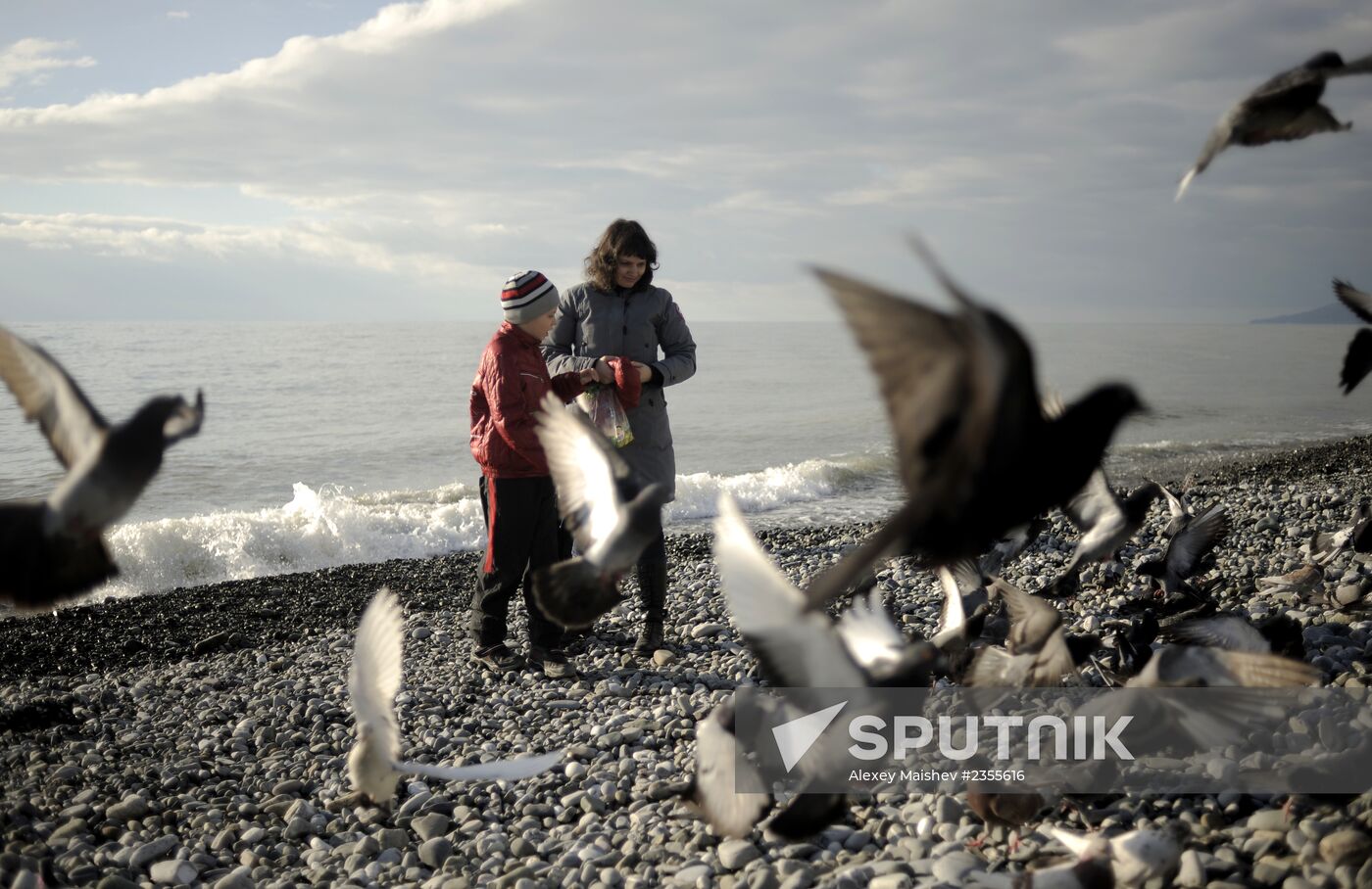 Walk along Sochi embankment