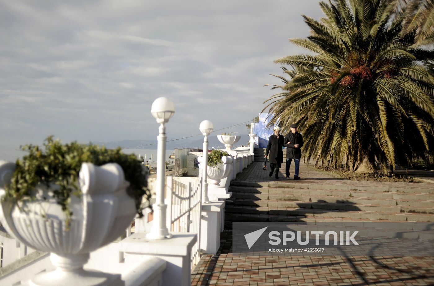 Walk along Sochi embankment