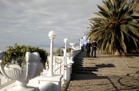 Walk along Sochi embankment
