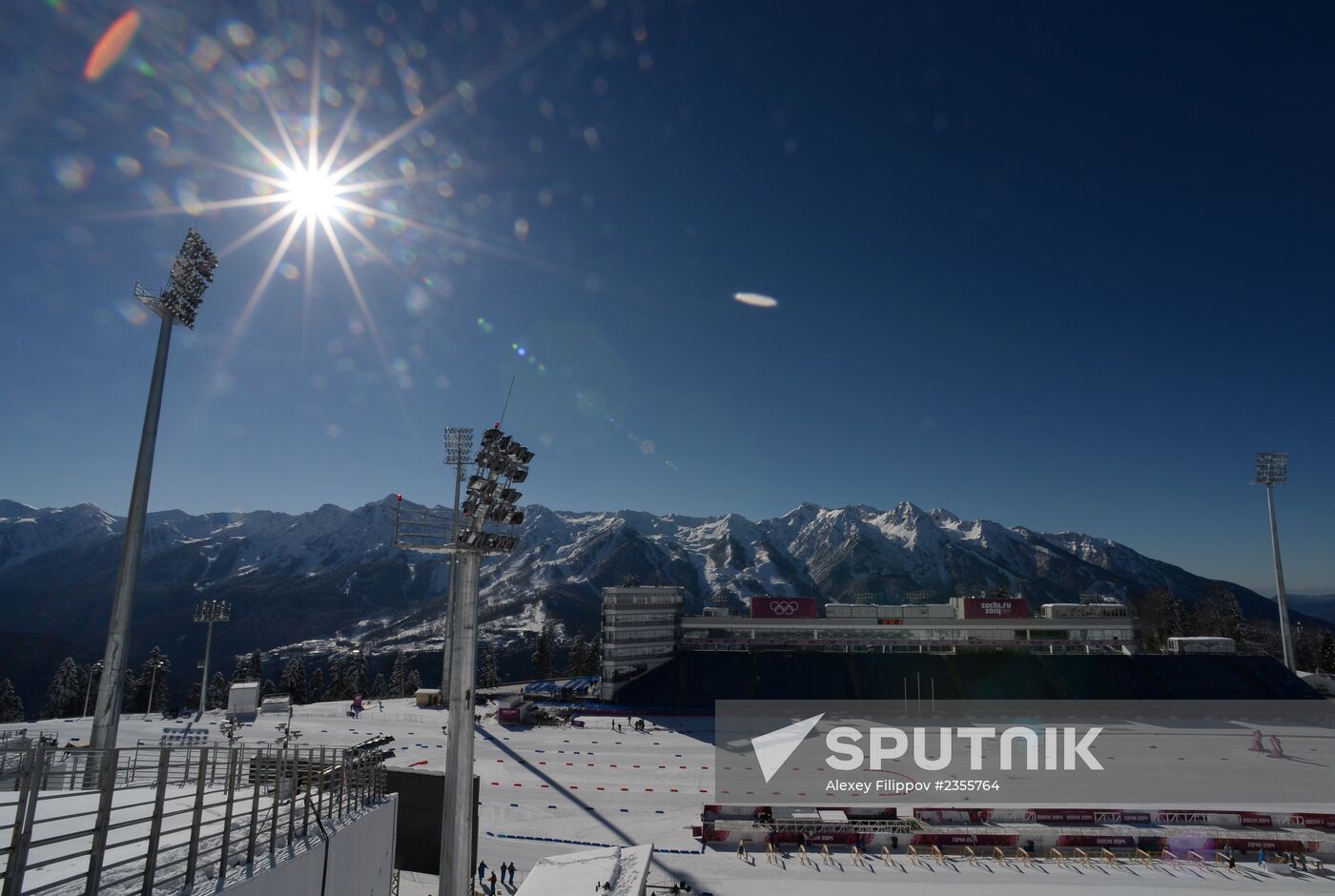 2014 Olympics. Biathlon. Women. Training sessions